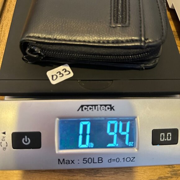 Black Faux Leather Wallet Women Wristlet Strap Multiple Card Slots Zipper Snap - Picture 15 of 15